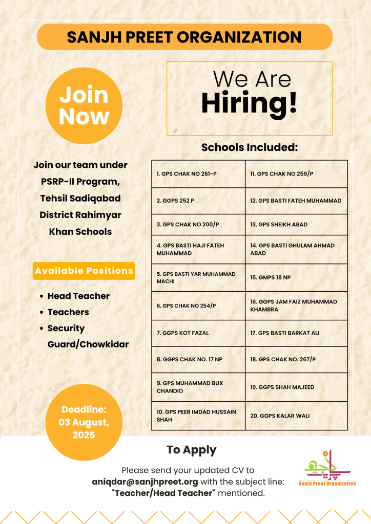 PSRP Schools Openings